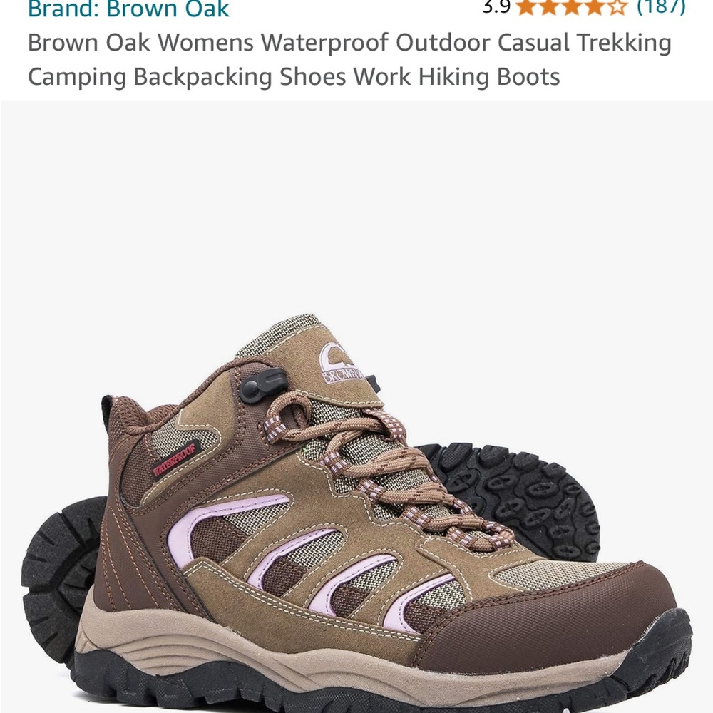 New Brown Oak hiking boots waterproof
